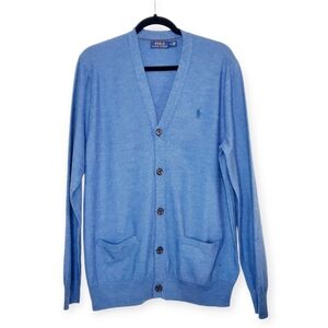 NWOT Polo by Ralph Lauren Men's Blue Cardigan Sweater
